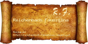 Reichenbach Fausztina névjegykártya